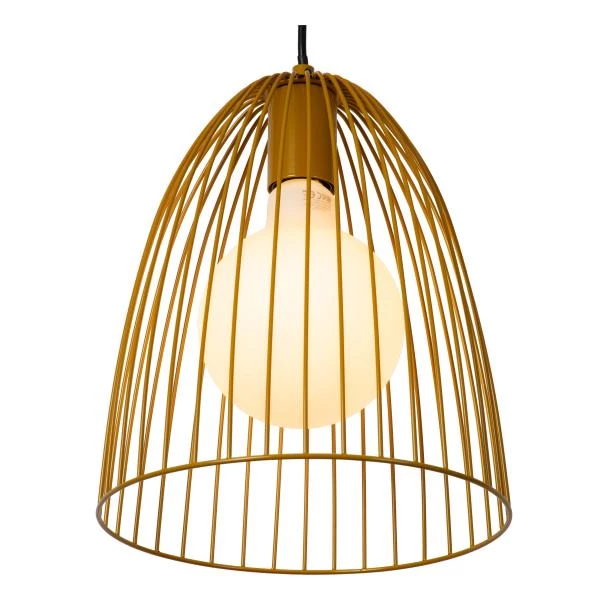 Lucide MACARONS - Pendant light - Ø 24,5 cm - 1xE27 - Ocher Yellow - detail 1